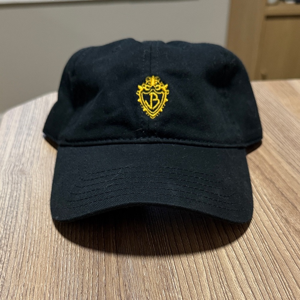 Jonas Brothers Tour Merch - Black Cap with Yellow JB Logo Embroidery